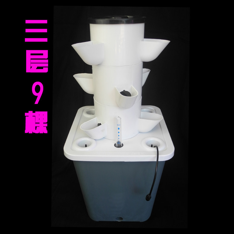 Hydroponic Tower Planter - برج زراعة مائي متعدد الطبقات للخضروات،