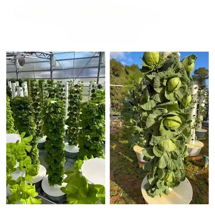 Hydroponic Tower Planter - برج مائي مع ضوء LED للنمو