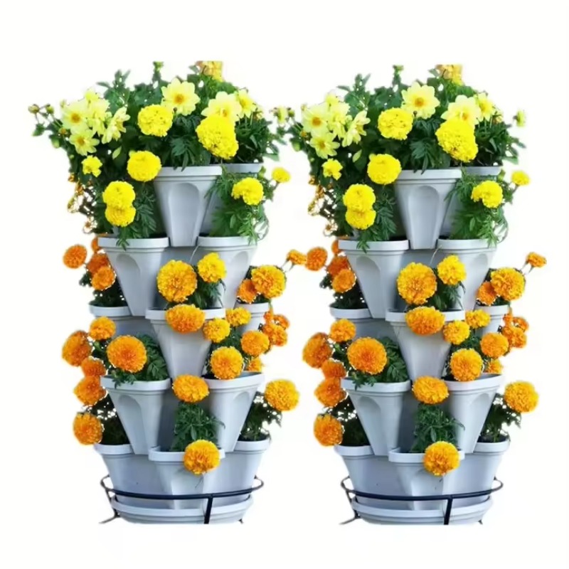 Hydroponic Tower Planter - وعاء زراعة الفراولة ذاتي الري بخمس