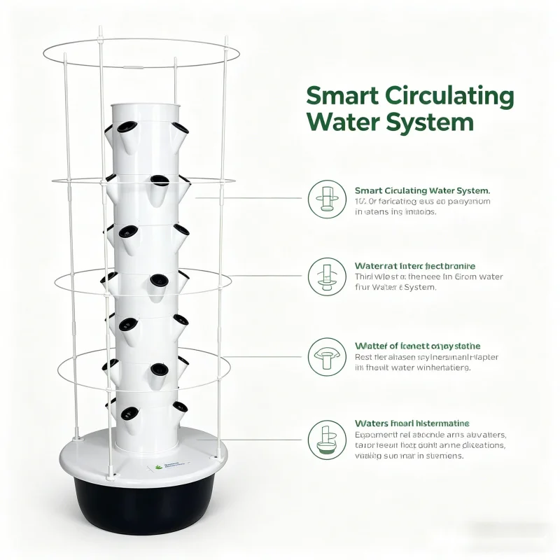 برج زراعة عمودي ذكي من سبيس تر - مراجعة Hydroponic Tower Planter وسعره