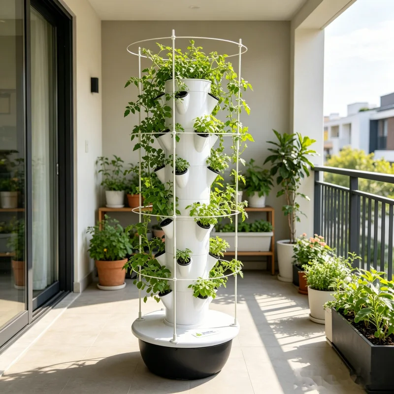 برج زراعة عمودي ذكي بـ 9 طبقات - مراجعة Hydroponic Tower Planter وسعره