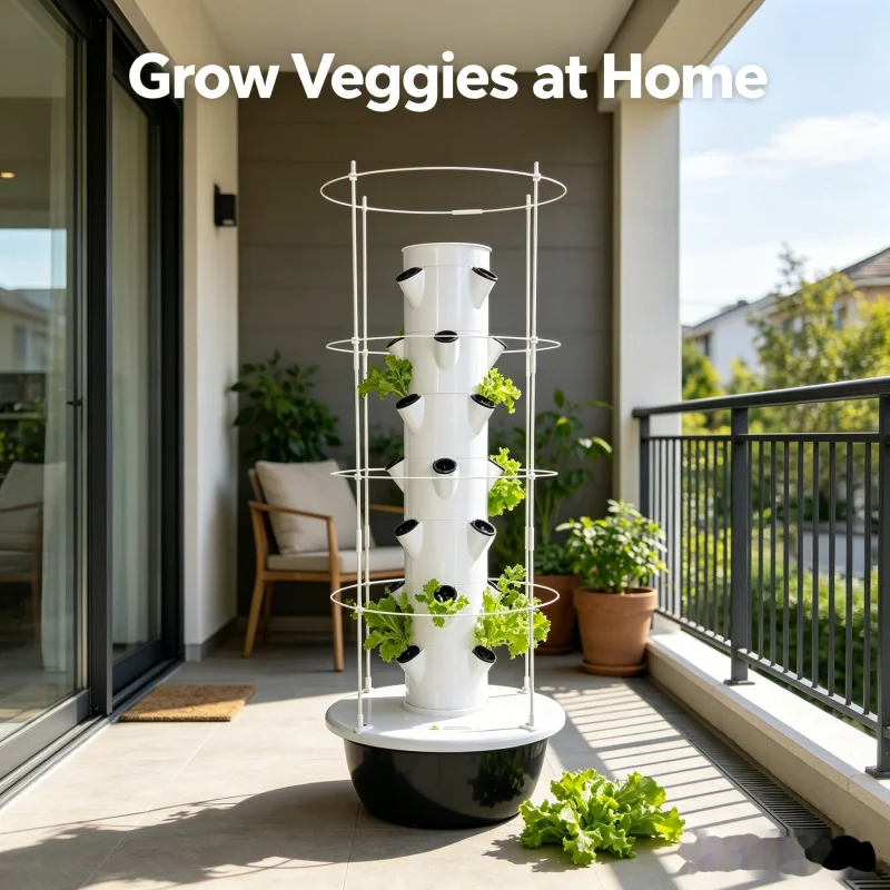 نظام حديقة عمودية ذكية للزراعة - مراجعة Hydroponic Tower Planter وسعره