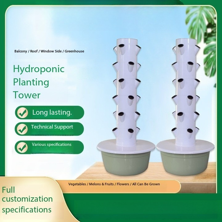برج مائي مع ضوء LED للنمو معدا - مراجعة Hydroponic Tower Planter وسعره