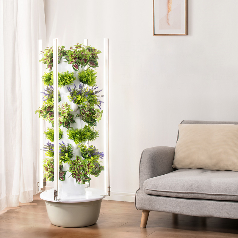 مع Led تنمو ضوء شجرة الفضاء بر - مراجعة Hydroponic Tower Planter وسعره